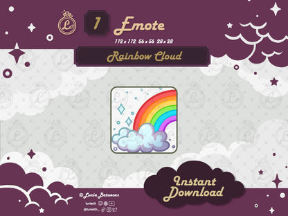Left Side Rainbow and Cloud Emote
