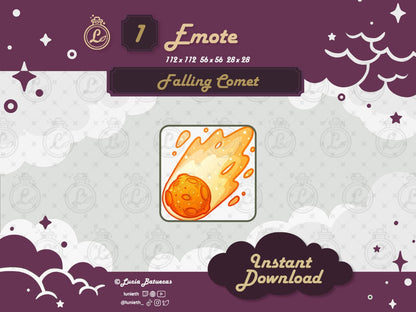 Orange Falling Comet Emote design.