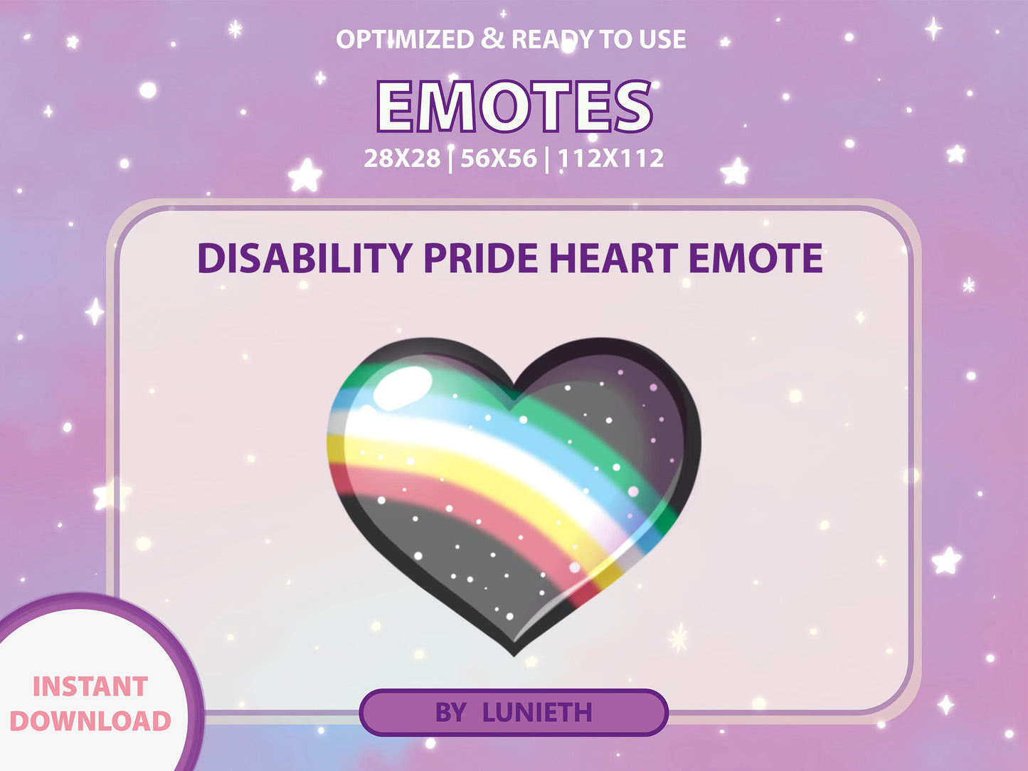 Choose Your Pride Flag Heart Emote & Channel Points Icon [Digital Product]
