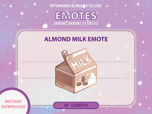 Almond Milk Box Emote & Channel Points Icon [Digital Product]